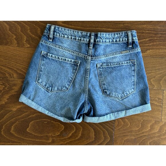 KanCan Women's Distressed Denim Jean Shorts Blue Size 3/25 Cuffed Rips Casual - Picture 7 of 7